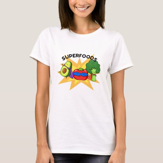 Superfoods Funny Vegetable Pun T-shirt (Voorkant)
