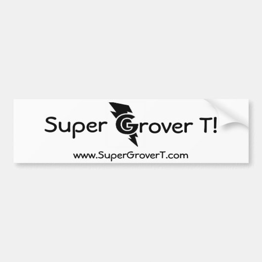 Superg, Super, rover T!, www.SuperGroverT.com Bumpersticker (Voorkant)