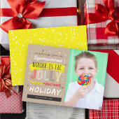 Supergaaf Wonderistic Jolly Happydocious Photo Feestdagenkaart