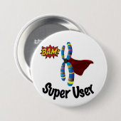 Supergebruiker Ronde Button 7,6 Cm (Voorkant /achterkant)