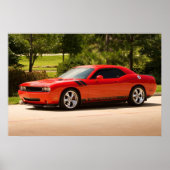 Supergeladen Dodge Challenger Poster (Voorkant)