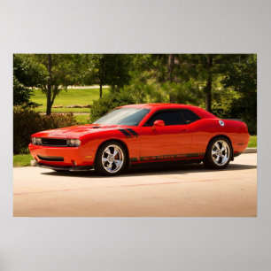 Supergeladen Dodge Challenger Poster