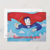 Supergeleider-cartoon Briefkaart (Voorkant / Achterkant)