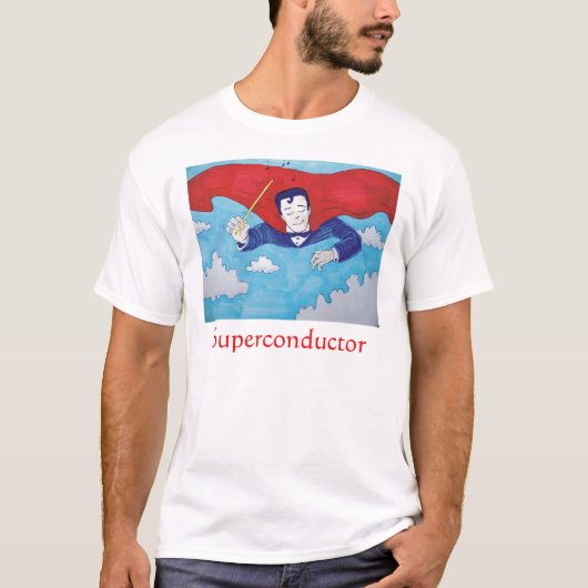 Supergeleider-cartoon T-shirt (Voorkant)