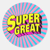 Supergeweldig Ronde Sticker (Voorkant)