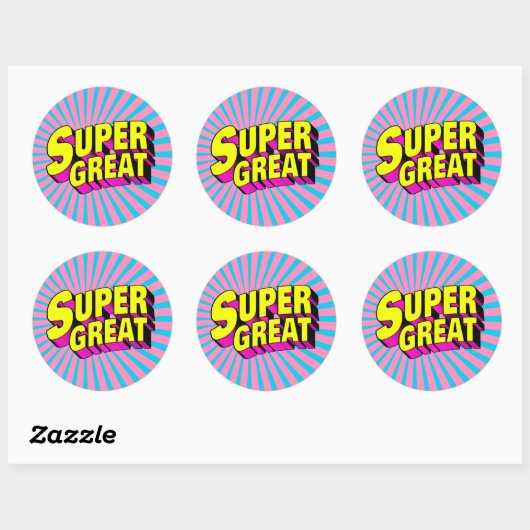 Supergeweldig Ronde Sticker (Vel)