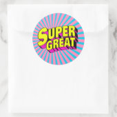 Supergeweldig Ronde Sticker (Tas)