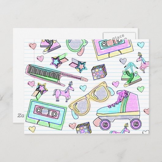 SuperGeweldige kleuren 80 Briefkaart (Voorkant / Achterkant)