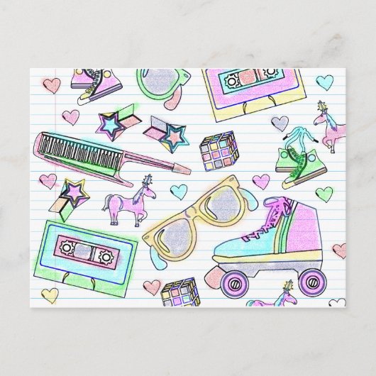 SuperGeweldige kleuren 80 Briefkaart (Voorkant)