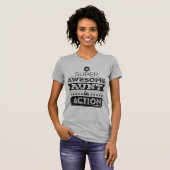 SuperGeweldige tante in actie (Hipster-stijl) T-shirt (Voorkant volledig)