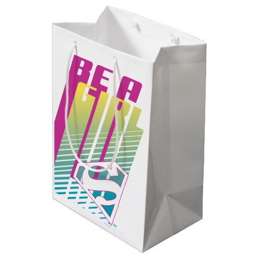 Supergirl-afbeelding Medium Cadeauzakje (Achterkant Gekanteld)