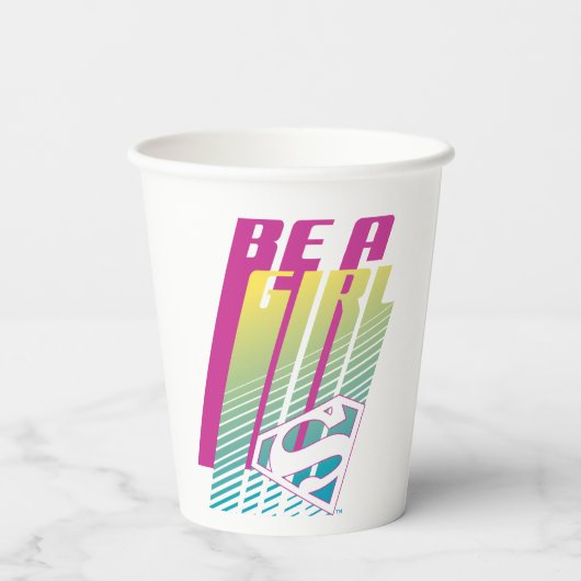 Supergirl-afbeelding Papieren Bekers (Achterkant)