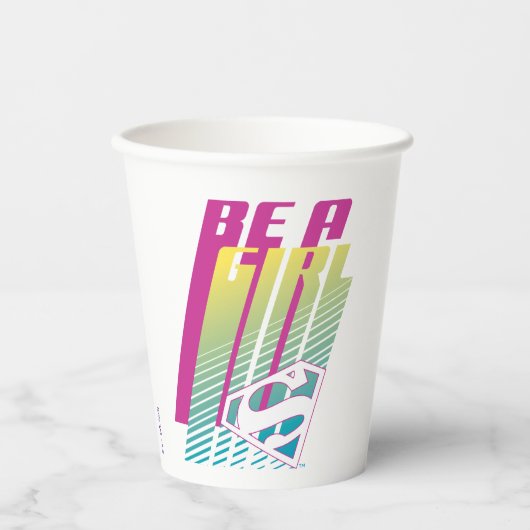 Supergirl-afbeelding Papieren Bekers (Voorkant)