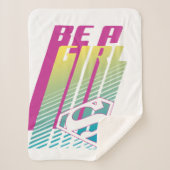 Supergirl-afbeelding Sherpa Deken (Voorkant)