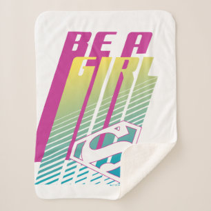 Supergirl-afbeelding Sherpa Deken