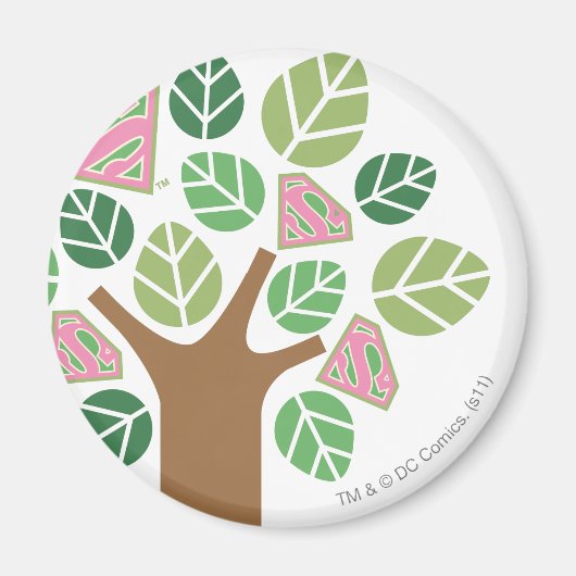 Supergirl Alle natuurlijke bomen Magneet (Voorkant)