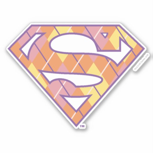 Supergirl Argyle Logo Sticker (Voorkant)