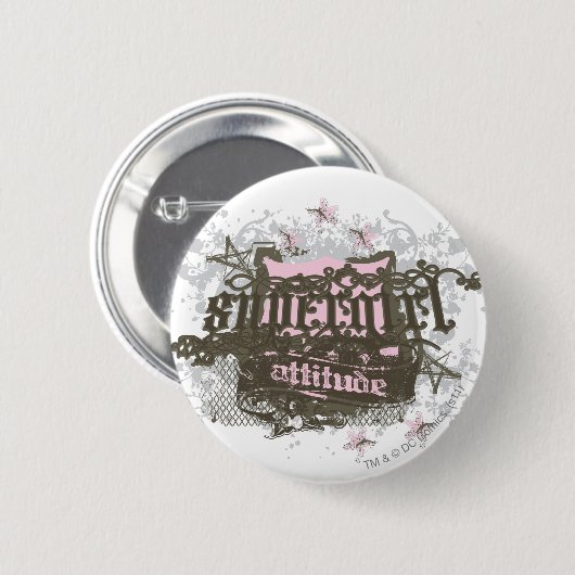 Supergirl Attitude Ronde Button 5,7 Cm (Voorkant /achterkant)