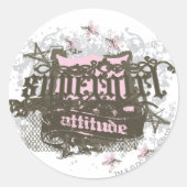 Supergirl Attitude Ronde Sticker (Voorkant)