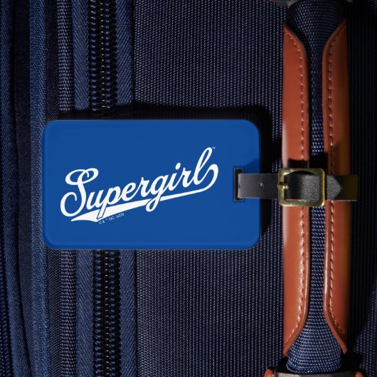 Supergirl Baseball All-Star Naam Logo Bagagelabel (Voorkant Insitu 4)