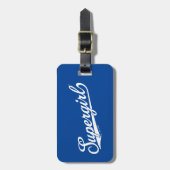 Supergirl Baseball All-Star Naam Logo Bagagelabel (Voorkant verticaal)