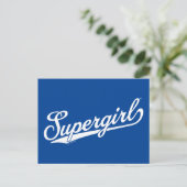 Supergirl Baseball All-Star Naam Logo Briefkaart (Staand voorkant)