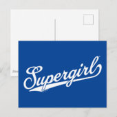 Supergirl Baseball All-Star Naam Logo Briefkaart (Voorkant / Achterkant)