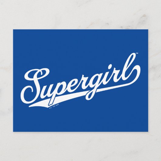 Supergirl Baseball All-Star Naam Logo Briefkaart (Voorkant)