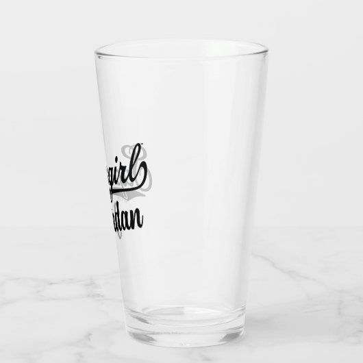 Supergirl Baseball All-Star Naam Logo Glas (Links)