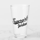 Supergirl Baseball All-Star Naam Logo Glas (Voorkant)