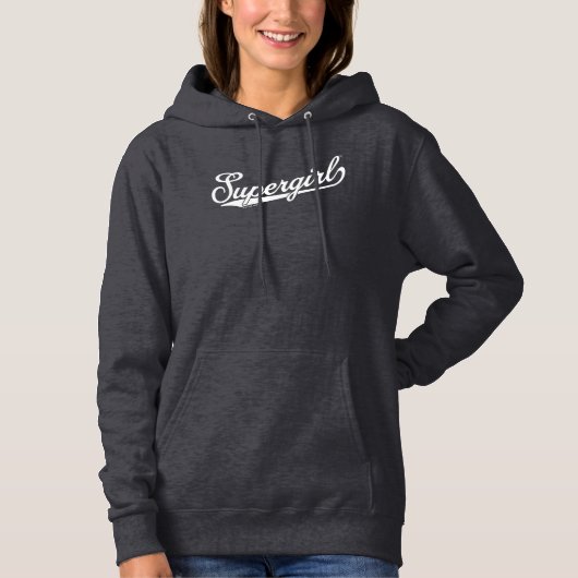 Supergirl Baseball All-Star Naam Logo Hoodie (Voorkant)