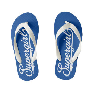 Supergirl Baseball All-Star Naam Logo Kinder Teenslippers