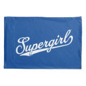 Supergirl Baseball All-Star Naam Logo Kussensloop (Achterkant)