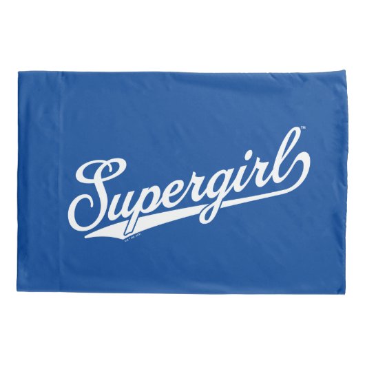 Supergirl Baseball All-Star Naam Logo Kussensloop (Achterkant)