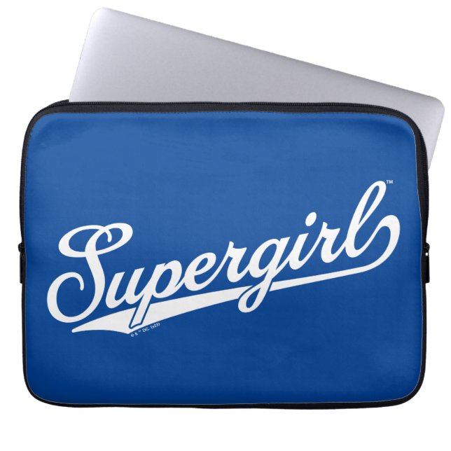 Supergirl Baseball All-Star Naam Logo Laptop Sleeve (Voorkant)