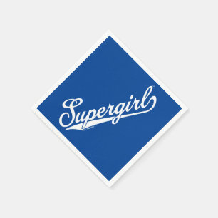 Supergirl Baseball All-Star Naam Logo Servet