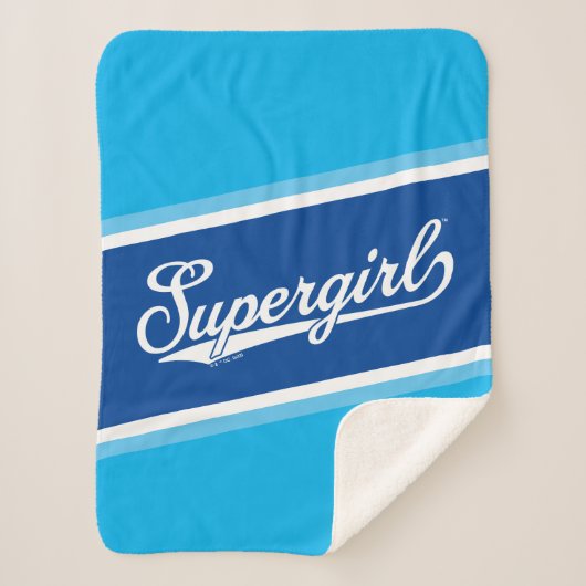 Supergirl Baseball All-Star Naam Logo Sherpa Deken (Voorkant)