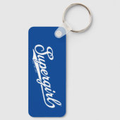 Supergirl Baseball All-Star Naam Logo Sleutelhanger (Achterkant)