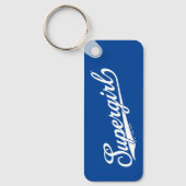 Supergirl Baseball All-Star Naam Logo Sleutelhanger (Voorkant)