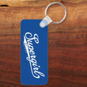 Supergirl Baseball All-Star Naam Logo Sleutelhanger (Achterkant)