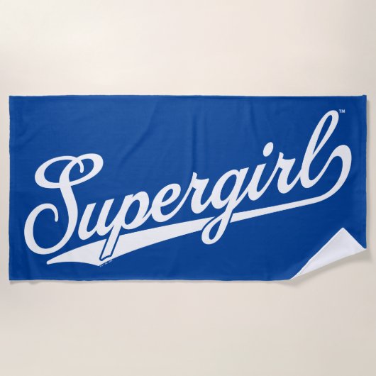 Supergirl Baseball All-Star Naam Logo Strandlaken (Voorkant)
