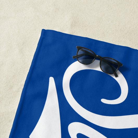 Supergirl Baseball All-Star Naam Logo Strandlaken (In situ)