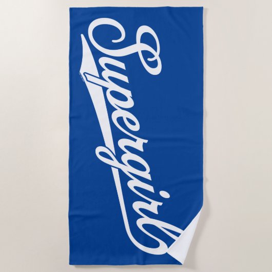 Supergirl Baseball All-Star Naam Logo Strandlaken (Voorkant)