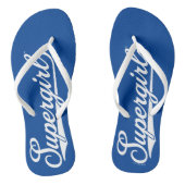 Supergirl Baseball All-Star Naam Logo Teenslippers (Voetbed)