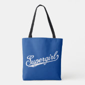 Supergirl Baseball All-Star Naam Logo Tote Bag (Achterkant)