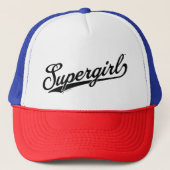 Supergirl Baseball All-Star Naam Logo Trucker Pet (Voorkant)