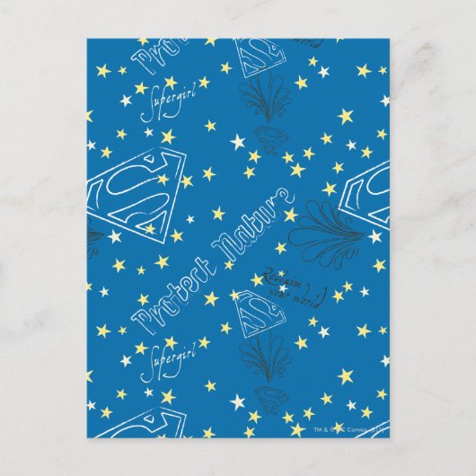 Supergirl Bescherm Natuur Patroon Briefkaart (Voorkant)