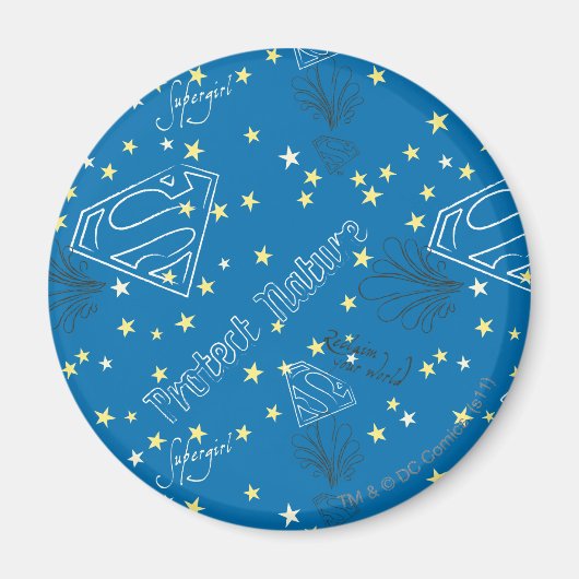 Supergirl Bescherm Natuur Patroon Magneet (Voorkant)