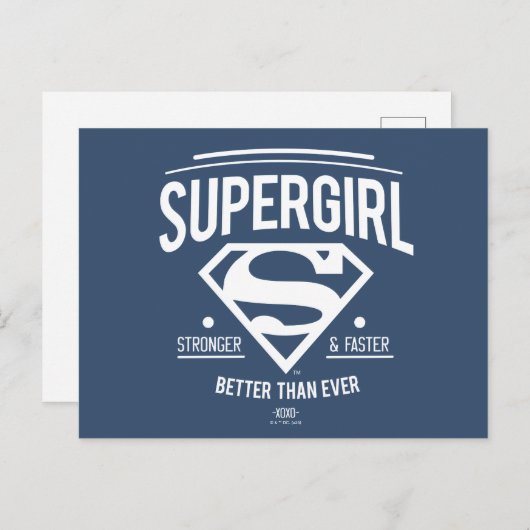 Supergirl beter dan ooit grafische weergave briefkaart (Voorkant / Achterkant)