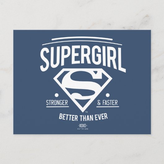 Supergirl beter dan ooit grafische weergave briefkaart (Voorkant)